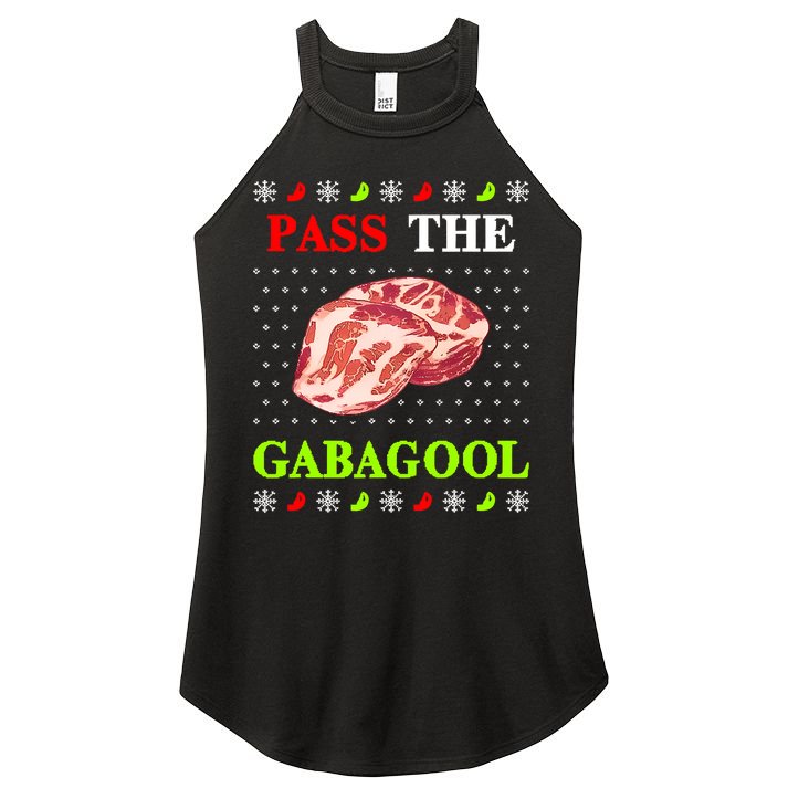 Pass the Gabagool Tacky Ugly Christmas Women's Perfect Tri Rocker Tank