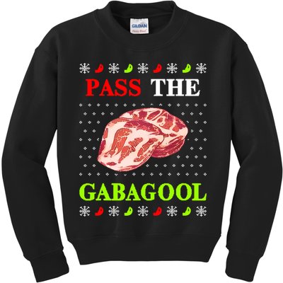 Pass the Gabagool Tacky Ugly Christmas Kids Sweatshirt
