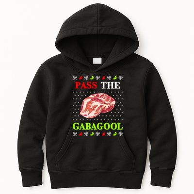 Pass the Gabagool Tacky Ugly Christmas Kids Hoodie