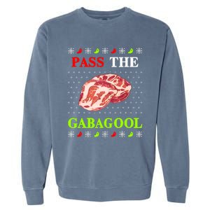 Pass the Gabagool Tacky Ugly Christmas Garment-Dyed Sweatshirt