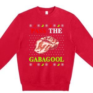 Pass the Gabagool Tacky Ugly Christmas Premium Crewneck Sweatshirt