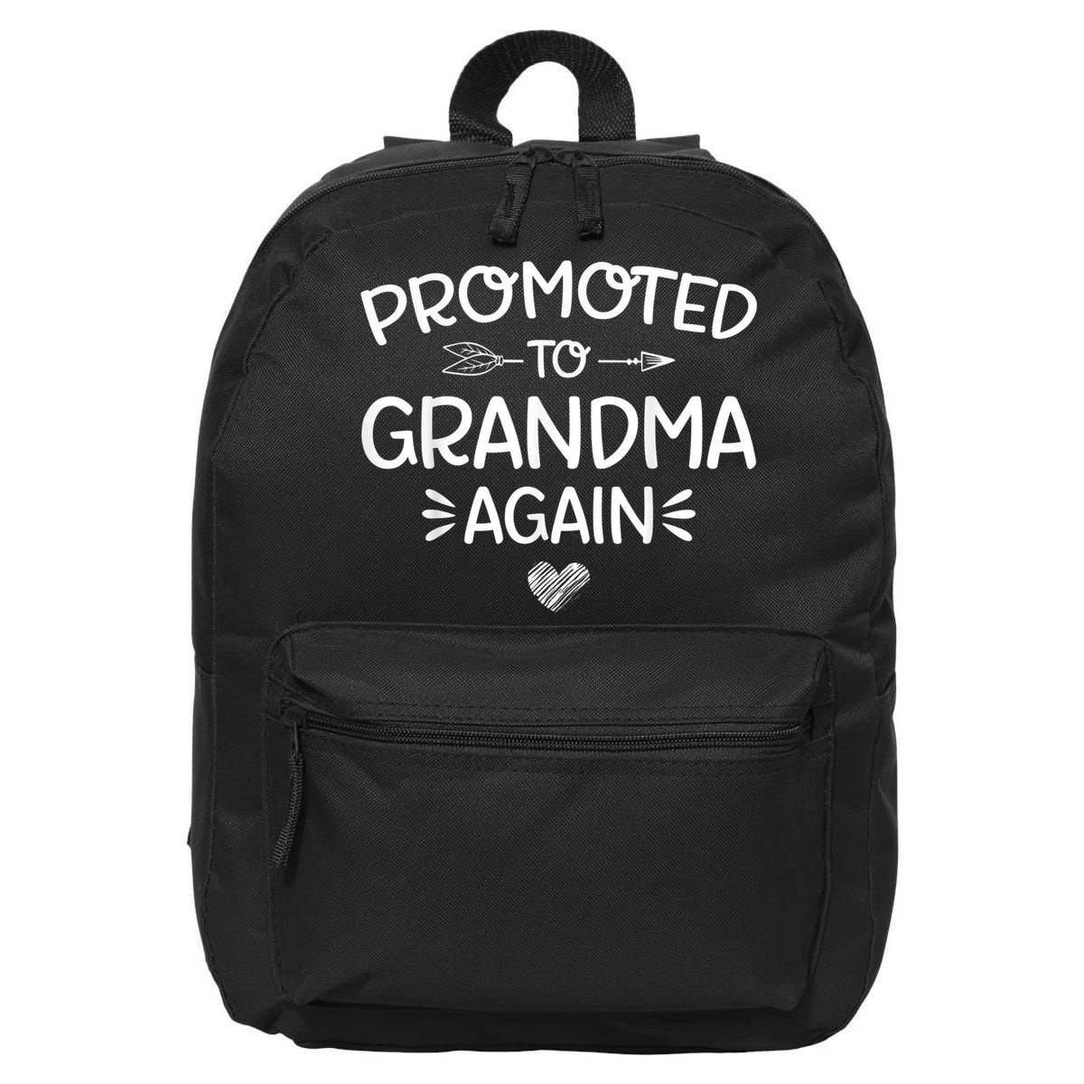 Promoted to Grandma Again New Nana Granny Mothers Day Wo 16 in Basic Backpack