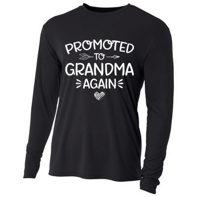 Promoted to Grandma Again New Nana Granny Mothers Day Wo Cooling Performance Long Sleeve Crew