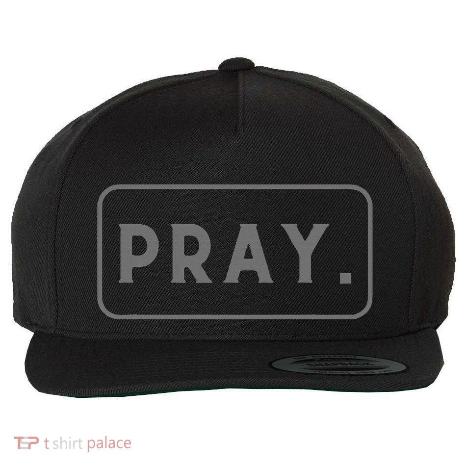 Pray Trendy Graphic Spiritual Christian Wool Snapback Cap