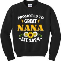 Promoted To Great Nana EST 2024 Happy Family New Baby Kids Sweatshirt