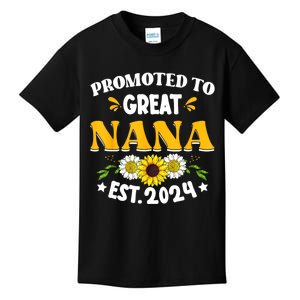 Promoted To Great Nana EST 2024 Happy Family New Baby Kids T-Shirt