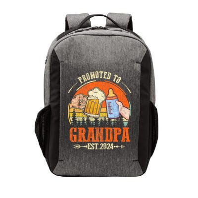 Promoted To Grandpa Est 2024 Retro Fathers Day New Grandpa Vector Backpack