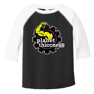 Planet Thiccness Gym Thickness Funny Joke Workout Lover Toddler Fine Jersey T-Shirt