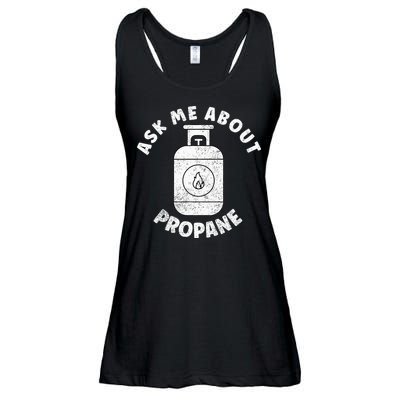 Propane Tank Graphic Ask Me About Propane Ladies Essential Flowy Tank