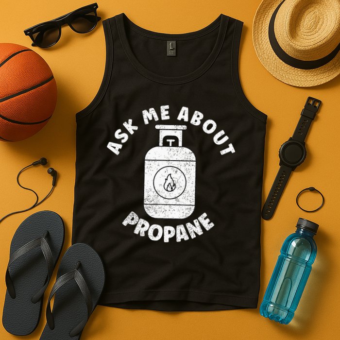 Propane Tank Graphic Ask Me About Propane Tank Top