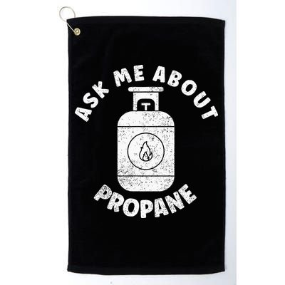 Propane Tank Graphic Ask Me About Propane Golf Towel