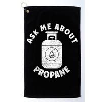 Propane Tank Graphic Ask Me About Propane Golf Towel