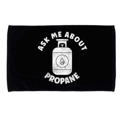 Propane Tank Graphic Ask Me About Propane Microfiber Hand Towel