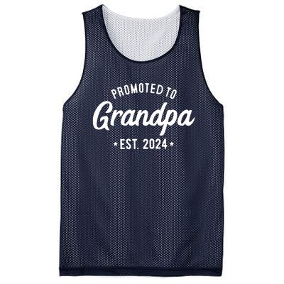 Promoted To Grandpa 2024 Soon To Be Grandfather New Grandpa Mesh Reversible Basketball Jersey Tank