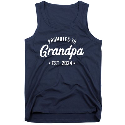 Promoted To Grandpa 2024 Soon To Be Grandfather New Grandpa Tank Top