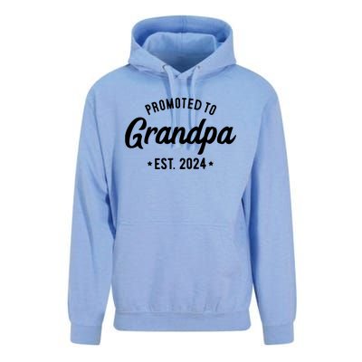 Promoted To Grandpa 2024 Soon To Be Grandfather New Grandpa Unisex Surf Hoodie