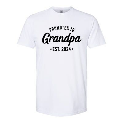 Promoted To Grandpa 2024 Soon To Be Grandfather New Grandpa Softstyle® CVC T-Shirt