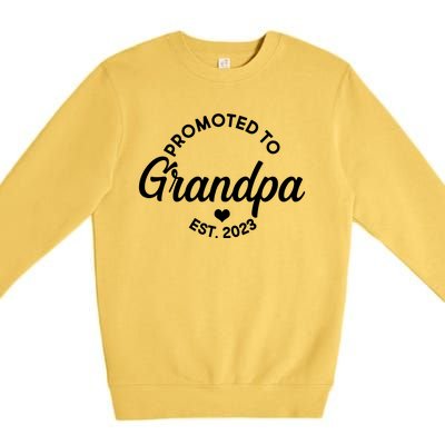 Promoted To Grandpa Est 2024 Premium Crewneck Sweatshirt