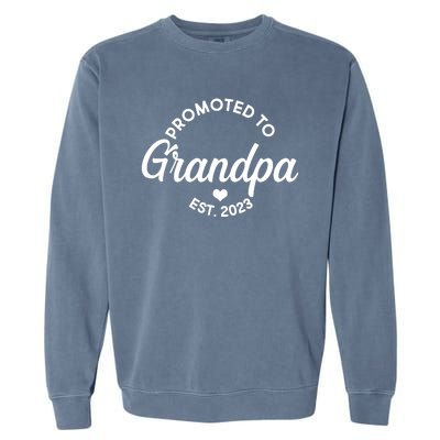 Promoted To Grandpa Est 2024 Garment-Dyed Sweatshirt