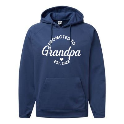 Promoted To Grandpa Est 2024 Performance Fleece Hoodie