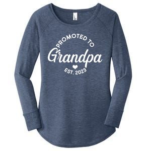 Promoted To Grandpa Est 2024 Women's Perfect Tri Tunic Long Sleeve Shirt