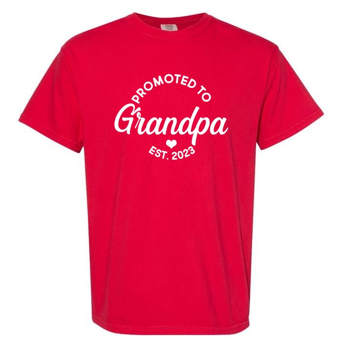 Promoted To Grandpa Est 2024 Garment-Dyed Heavyweight T-Shirt