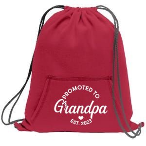 Promoted To Grandpa Est 2024 Sweatshirt Cinch Pack Bag