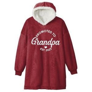 Promoted To Grandpa Est 2024 Hooded Wearable Blanket