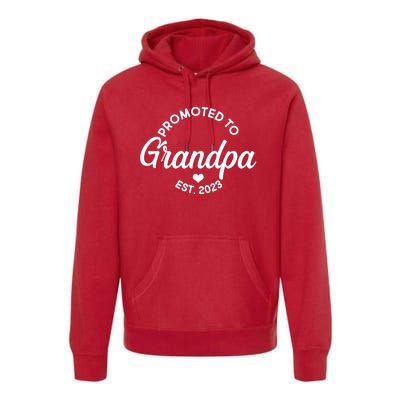 Promoted To Grandpa Est 2024 Premium Hoodie