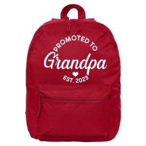 Promoted To Grandpa Est 2024 16 in Basic Backpack