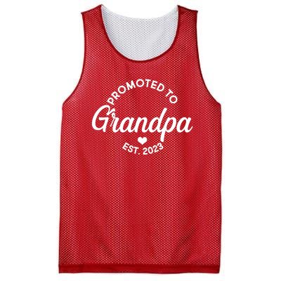 Promoted To Grandpa Est 2024 Mesh Reversible Basketball Jersey Tank