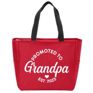 Promoted To Grandpa Est 2024 Zip Tote Bag