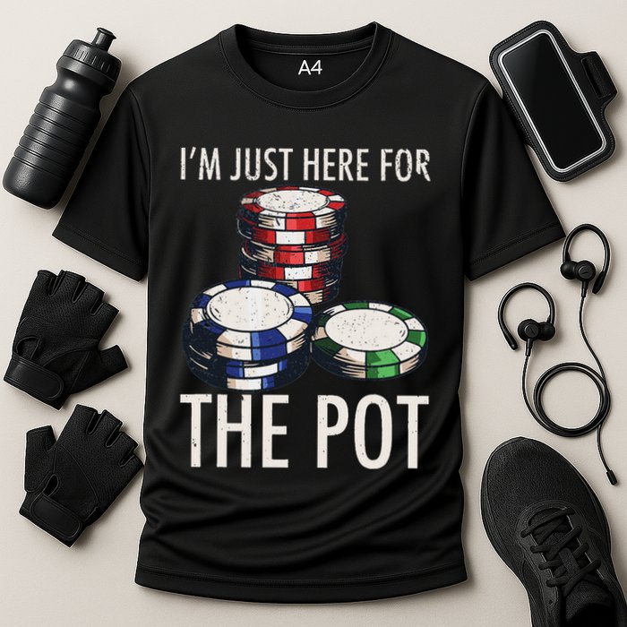 Poker Texas HoldEm Gambling Pot Cards Player Gift Cooling Performance Crew T-Shirt