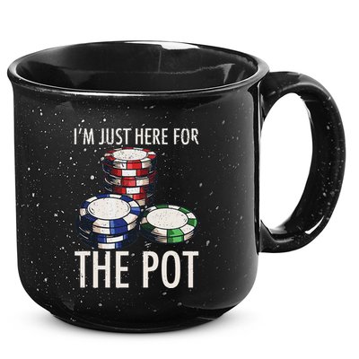 Poker Texas HoldEm Gambling Pot Cards Player Gift 15oz Campfire Ceramic Mug