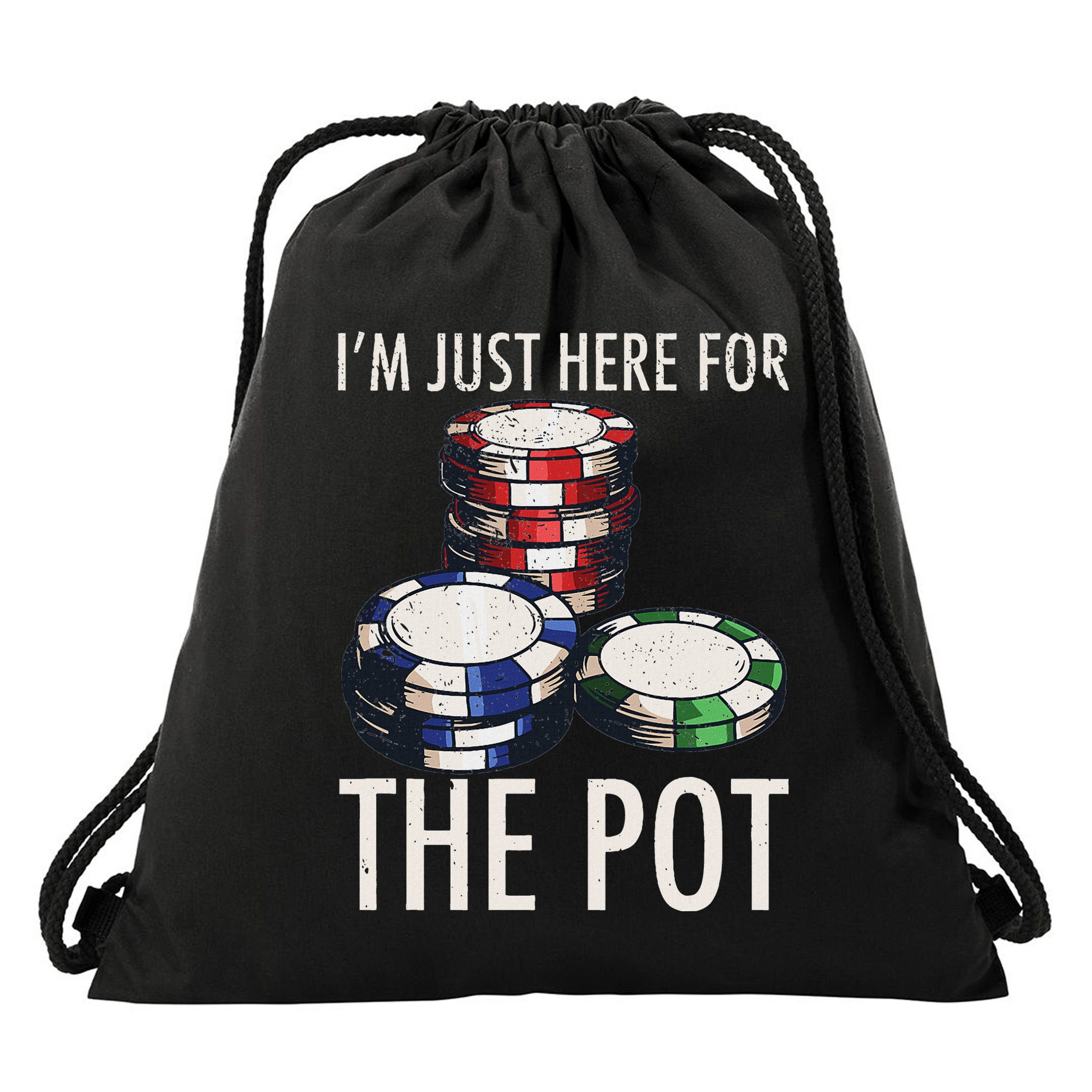 Poker Texas HoldEm Gambling Pot Cards Player Gift Drawstring Bag