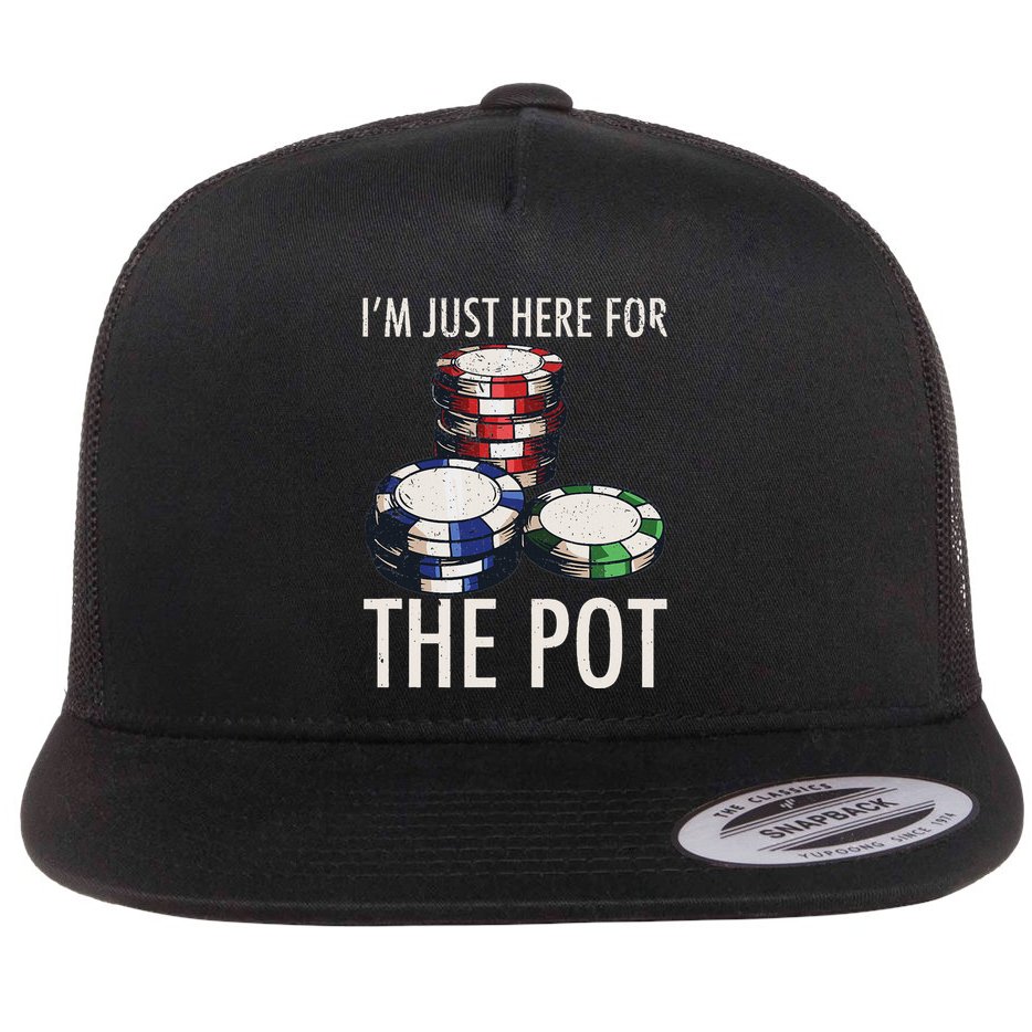 Poker Texas HoldEm Gambling Pot Cards Player Gift Flat Bill Trucker Hat