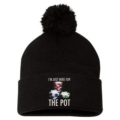 Poker Texas HoldEm Gambling Pot Cards Player Gift Pom Pom 12in Knit Beanie