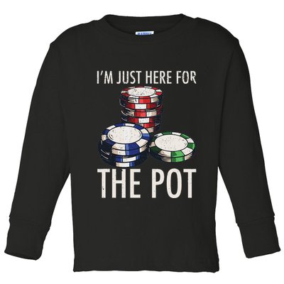 Poker Texas HoldEm Gambling Pot Cards Player Gift Toddler Long Sleeve Shirt