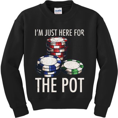Poker Texas HoldEm Gambling Pot Cards Player Gift Kids Sweatshirt