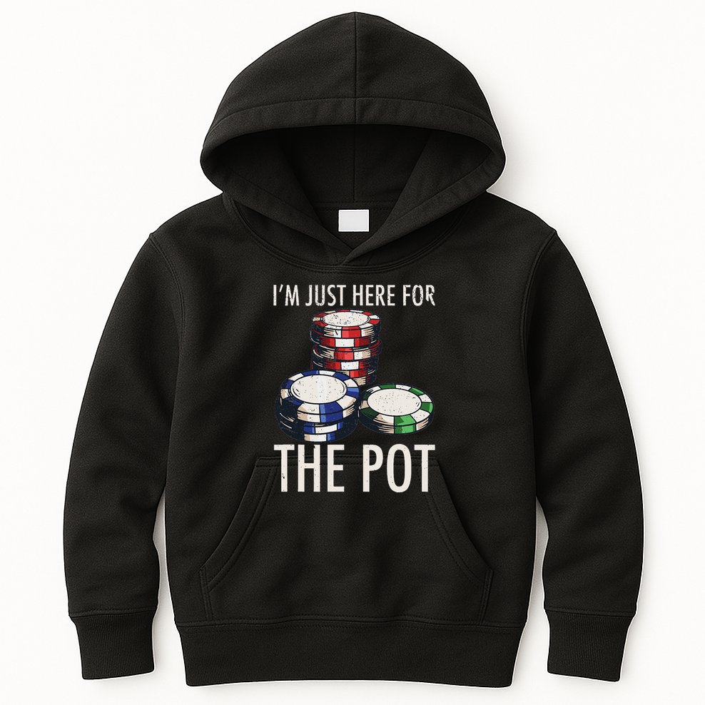 Poker Texas HoldEm Gambling Pot Cards Player Gift Kids Hoodie