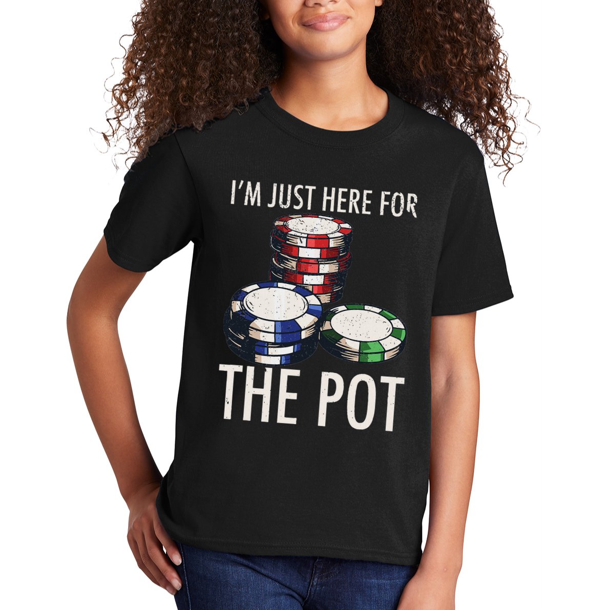 Poker Texas HoldEm Gambling Pot Cards Player Gift Kids T-Shirt