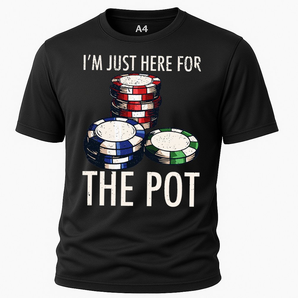 Poker Texas Holdem Gambling Pot Cards Player Cooling Performance Crew T-Shirt