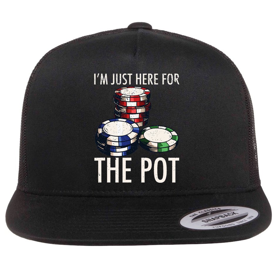 Poker Texas Holdem Gambling Pot Cards Player Flat Bill Trucker Hat
