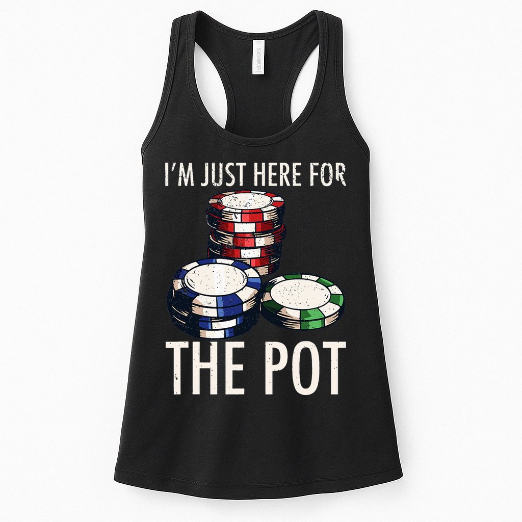 Poker Texas Holdem Gambling Pot Cards Player Womens Tank Top