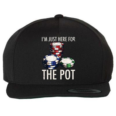 Poker Texas Holdem Gambling Pot Cards Player Wool Snapback Cap