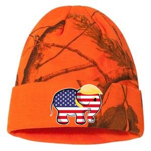 Pro Trump Hair Elephant Red White Blue Flag Republican Gift Kati Licensed 12" Camo Beanie