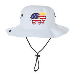 Pro Trump Hair Elephant Red White Blue Flag Republican Gift Legacy Cool Fit Booney Bucket Hat