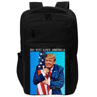 Patriotic Trump Hugging Flag Pro Trump Republican Gifts Impact Tech Backpack