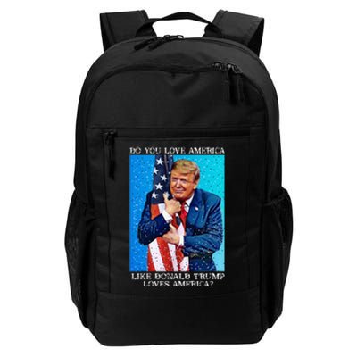 Patriotic Trump Hugging Flag Pro Trump Republican Gifts Daily Commute Backpack