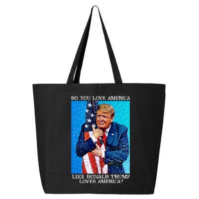 Patriotic Trump Hugging Flag Pro Trump Republican Gifts 25L Jumbo Tote